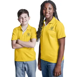 Kids Tournament Golf Shirt Model Image
